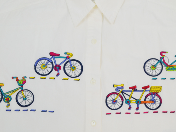 自転車刺繍